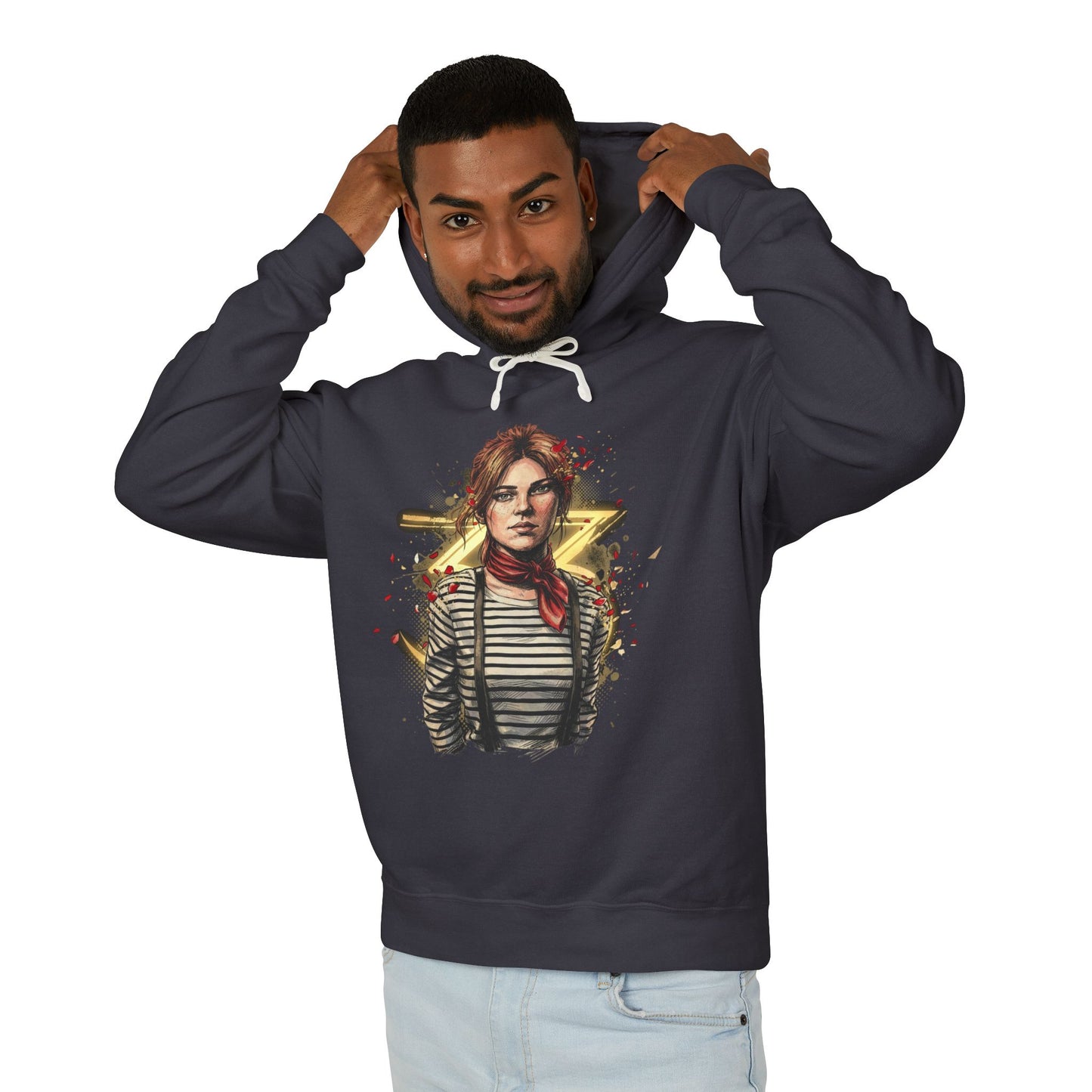 Maelle Clair Obscur Fan Art – Young Swordswoman Rapier Expedition Design Unisex Premium Hoodie