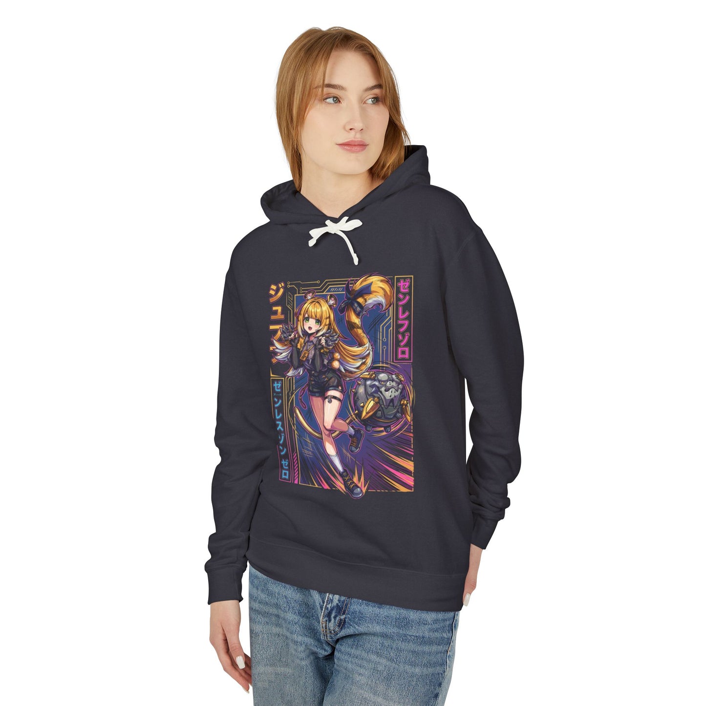 Ju Fufu Zenless Zone Zero Synthwave Sunset Tiger Unisex Premium Hoodie