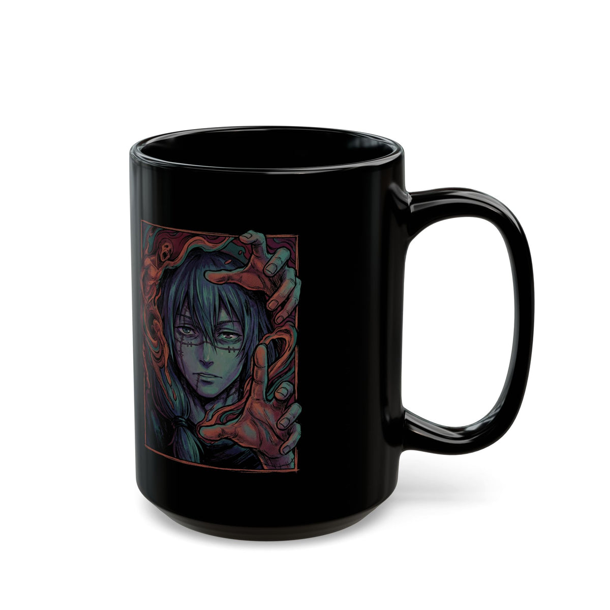 Jujutsu Kaisen Mahito Patchwork Face Black Mug