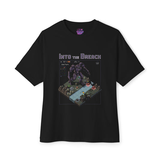 Into the Breach Mech Squad Gaming Graphic Oversized Tee | Isometric Battle