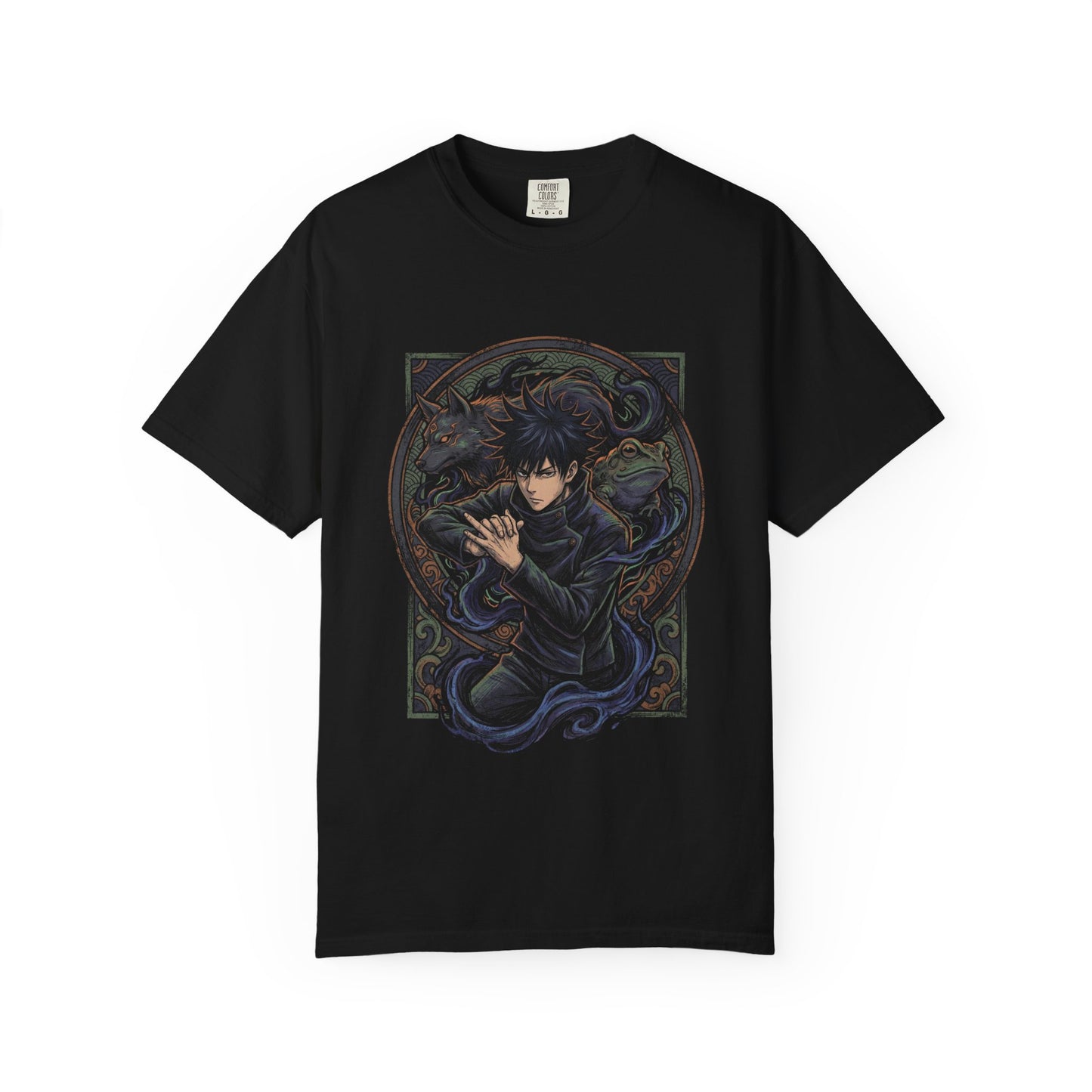 Megumi Fushiguro JJK Shadow Technique Ten Shadows Portrait Premium T-Shirt