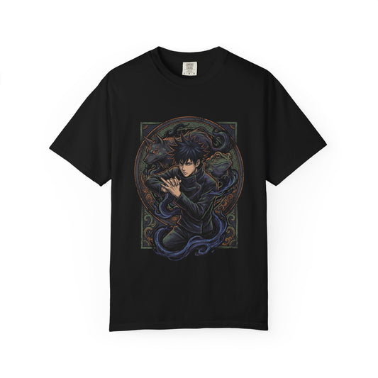 Megumi Fushiguro JJK Shadow Technique Ten Shadows Portrait Premium T-Shirt