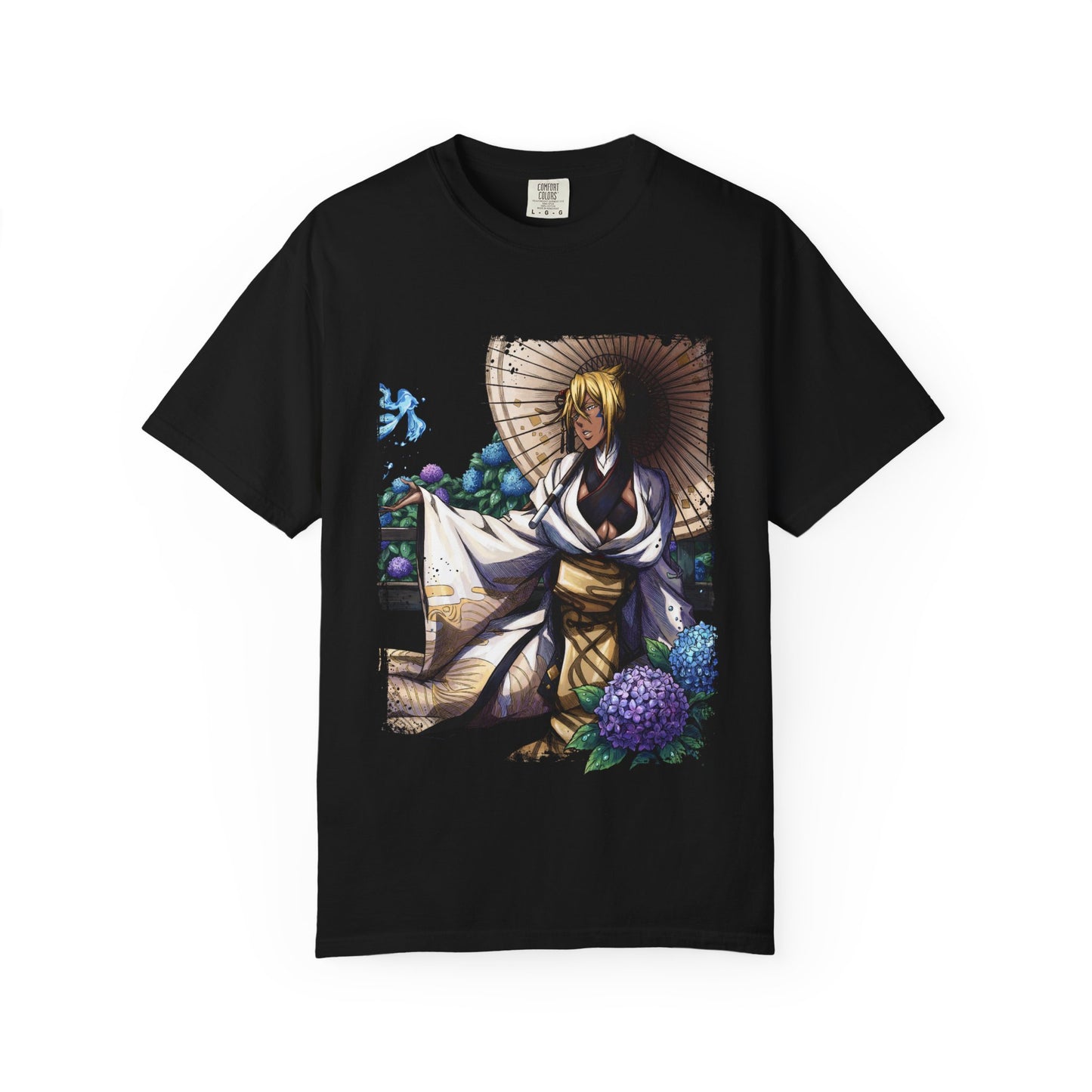 Golden Blonde Espada Fighter Art – Aqua Green Eyes Resurreccion Style Premium T-Shirt