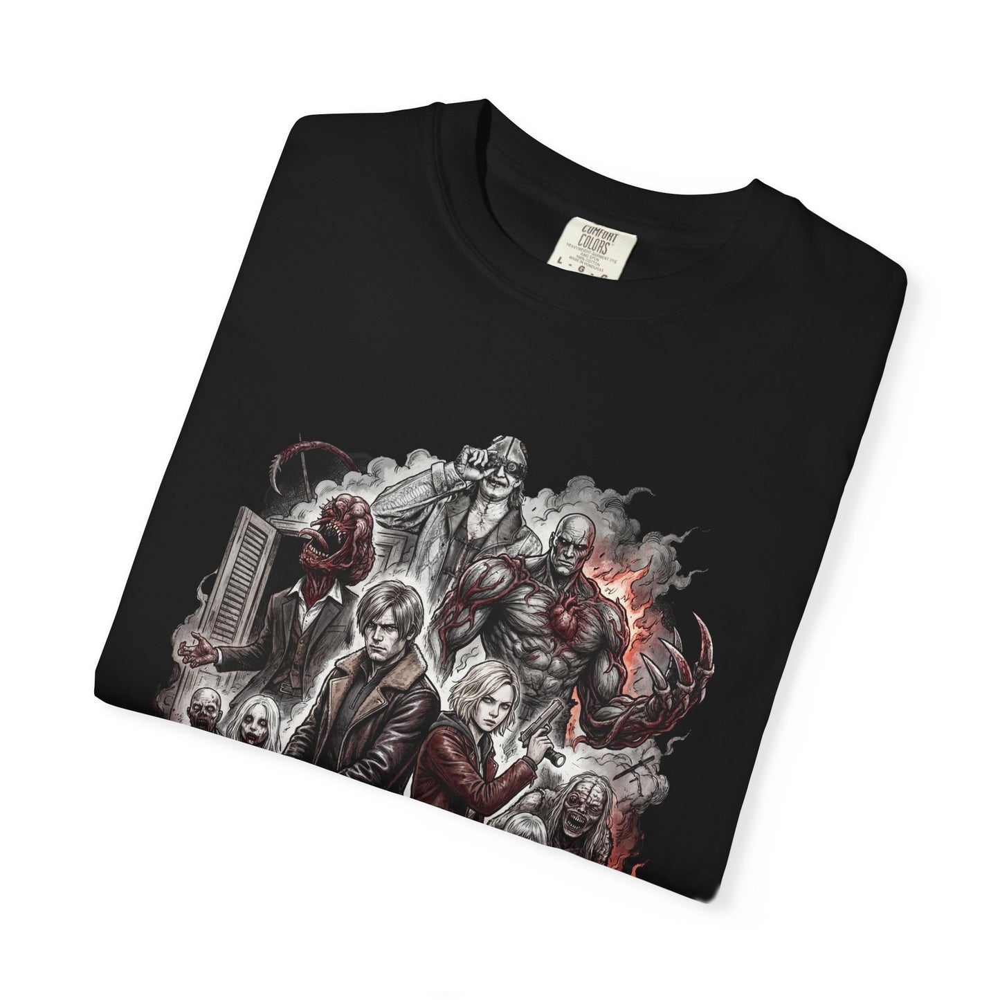 RE9 Grace and Leon Facing Plant 43 Super Tyrant Grunge Horror Design Premium T-Shirt