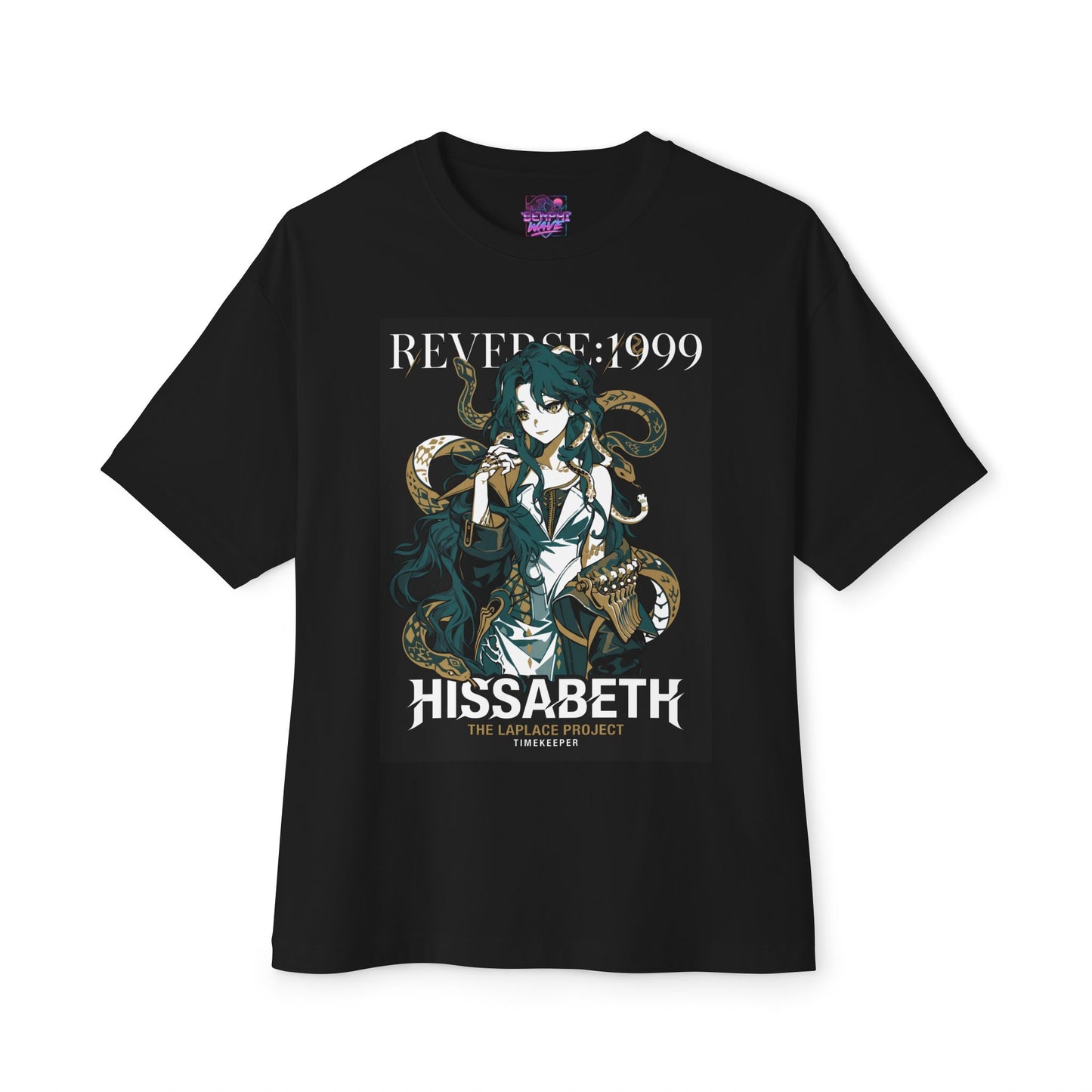 Hissabeth Reverse 1999 Silver Hair Snake Hair Portrait Premium Oversized Unisex T-Shirt
