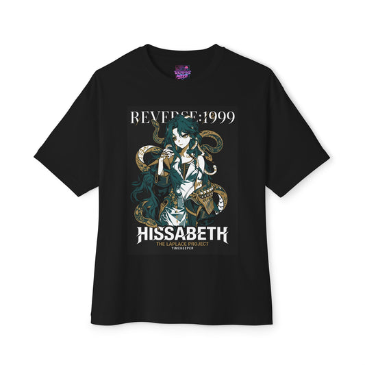 Hissabeth Reverse 1999 Silver Hair Snake Hair Portrait Premium Oversized Unisex T-Shirt