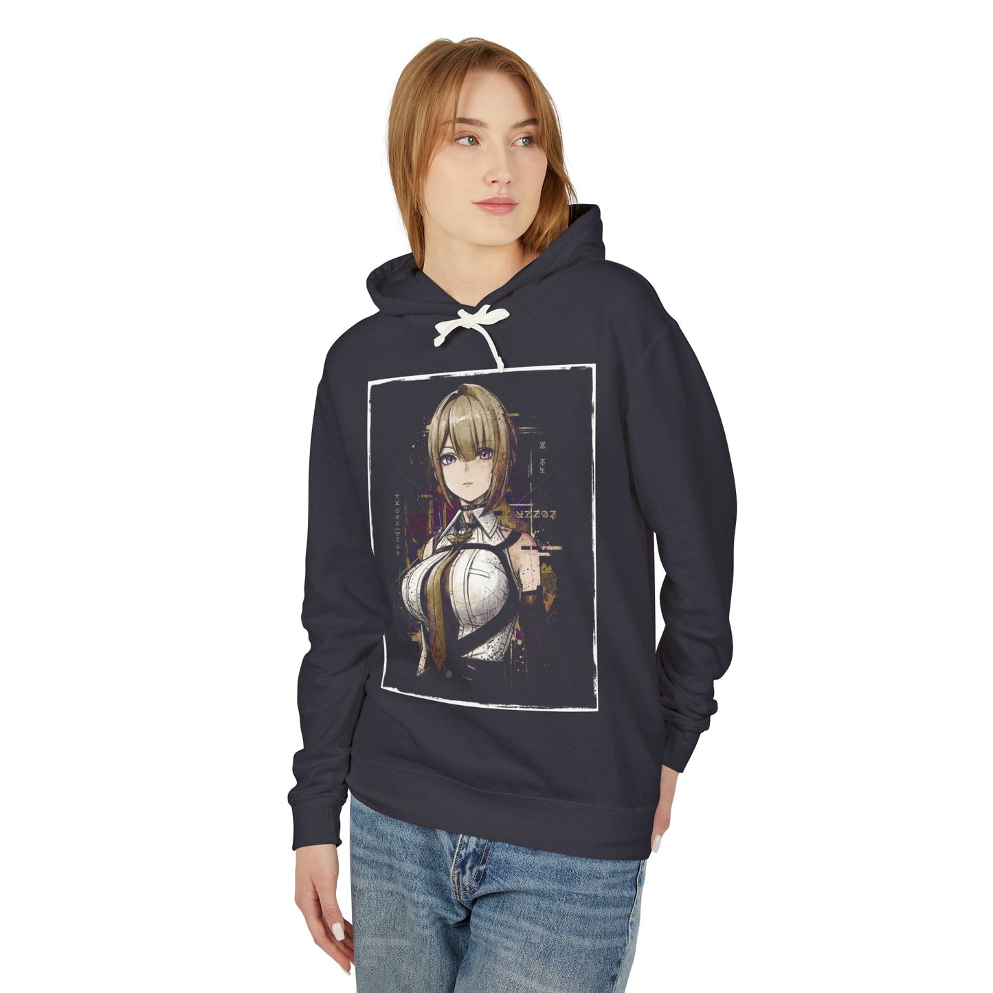 Evelyn Chevalier ZZZ Dark Hair Red Embers Binding Seal Icon Unisex Premium Hoodie