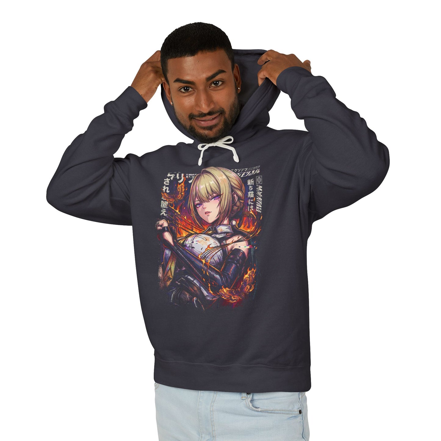 Evelyn Chevalier ZZZ Red Burning Tethers Portrait Unisex Premium Hoodie