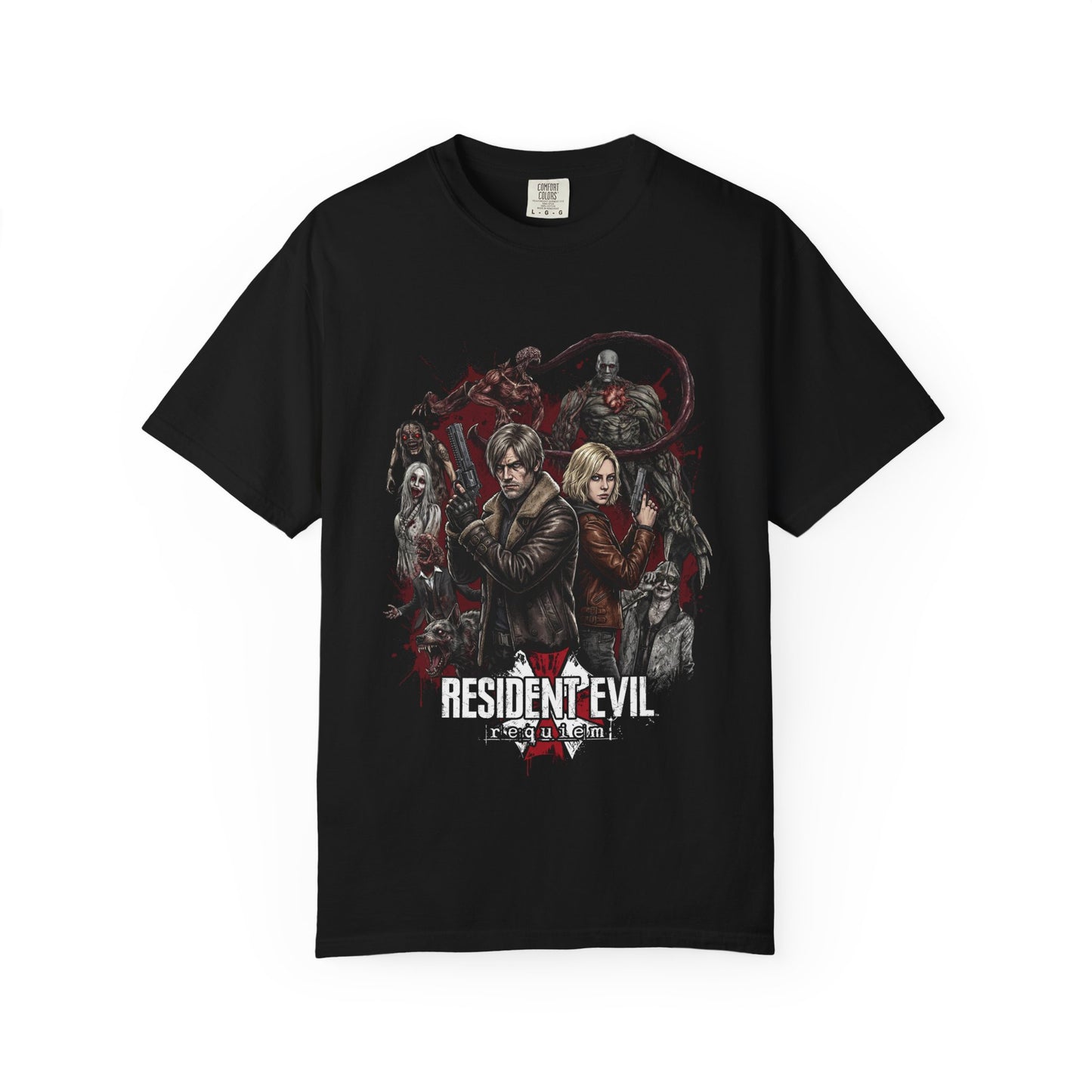 Grace Ashcroft Leon Kennedy RE Requiem Titan Spinner Chunk Grunge Portrait Premium T-Shirt