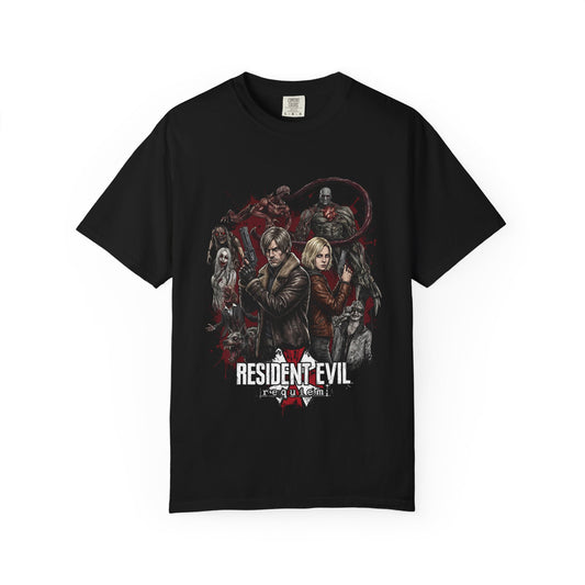 Grace Ashcroft Leon Kennedy RE Requiem Titan Spinner Chunk Grunge Portrait Premium T-Shirt