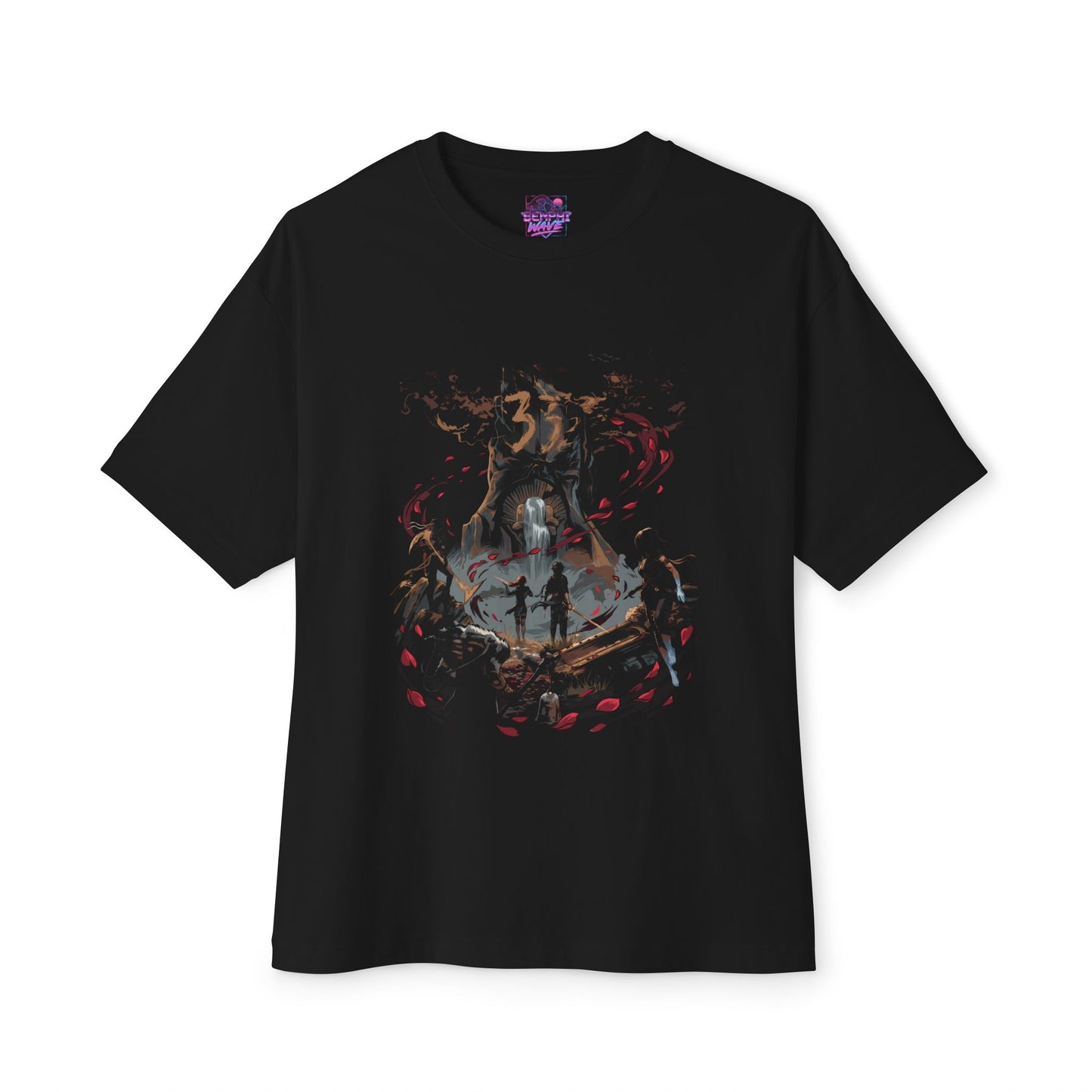 Expedition 33: Red Gommage Street Fashion Legend Facing the Paintress Premium Oversized Unisex T-Shirt