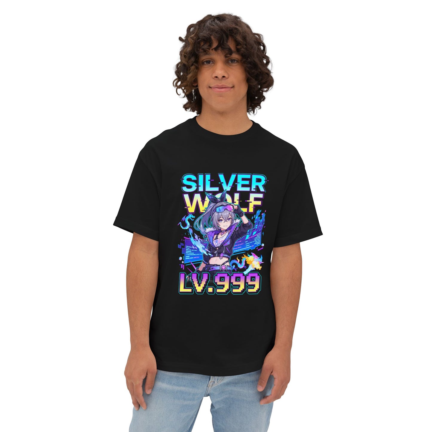 Silver Wolf Level 999: Stellaron Hunter Elite Premium Oversized Unisex T-Shirt