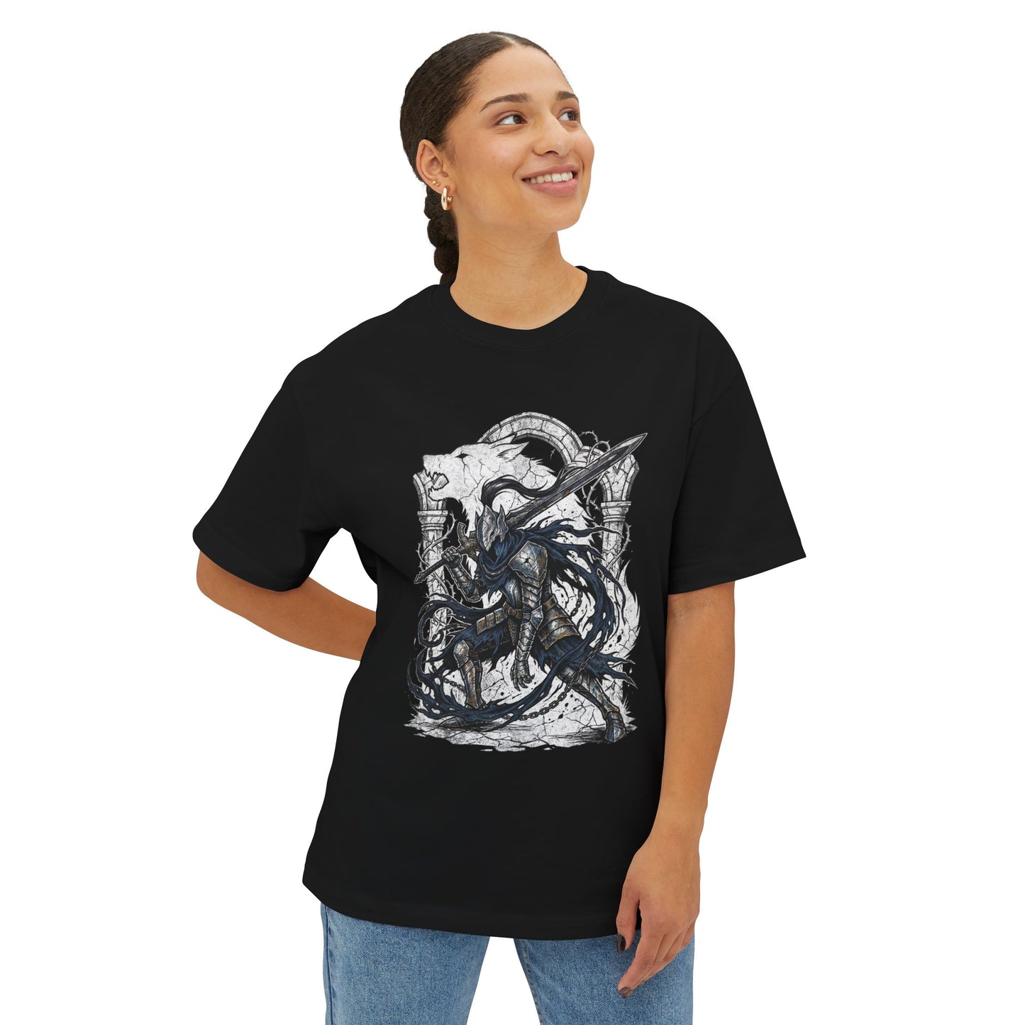Cursed Greatsword Artorias Epic Battle Art Premium Oversized Unisex T-Shirt