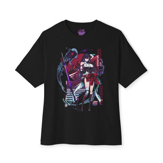 Getsuei-ken Chizuru Moon Shadow Blade Chaos Zero Nightmare Oversized T-Shirt