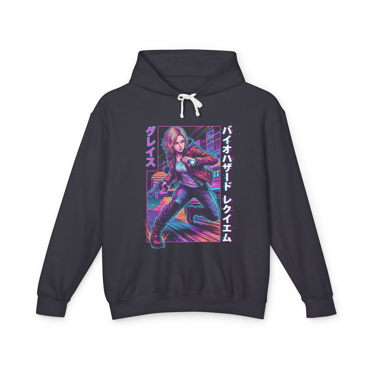 Resident Evil Grace Ashcroft Mother Shadow Retro Cyberpunkj futuristic design Unisex Premium Hoodie