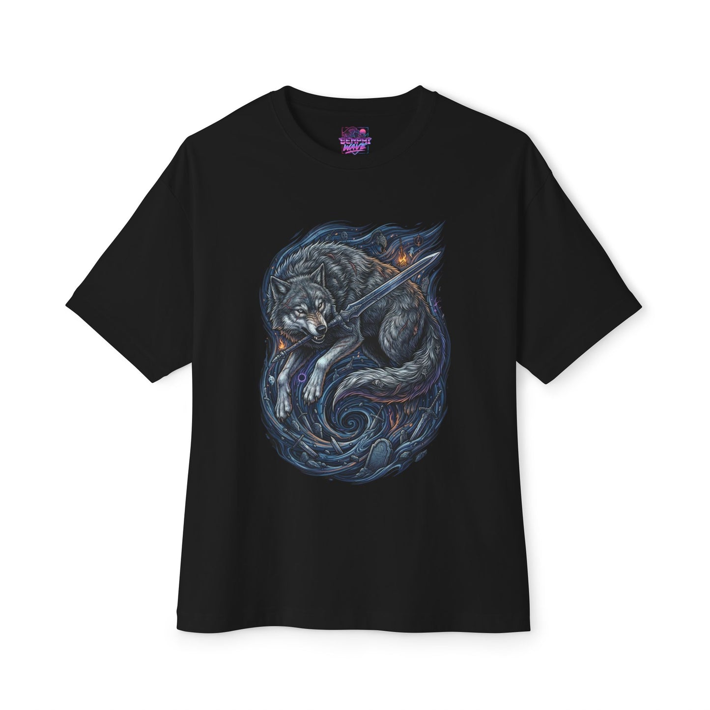 Loyal Sif the Great Grey Wolf Design Premium Oversized Unisex T-Shirt