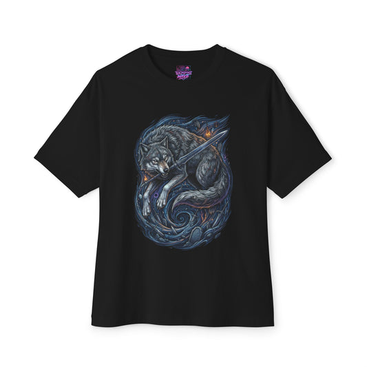 Loyal Sif the Great Grey Wolf Dark Souls Oversized T-Shirt