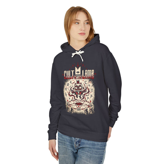 Cult of the Lamb Cult Leader Red Crown Sacrifice Portrait Unisex Premium Hoodie