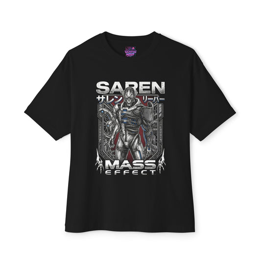 Mass Effect Saren Silver Cybernetic Poster Fan Art Oversized T-Shirt