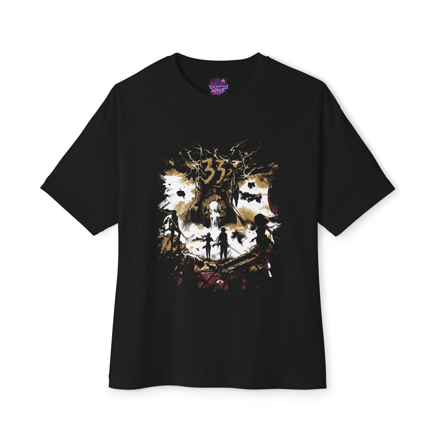 Golden Expedition 33: Red Gommage Street Fashion Legend Facing the Paintress Premium Oversized Unisex T-Shirt