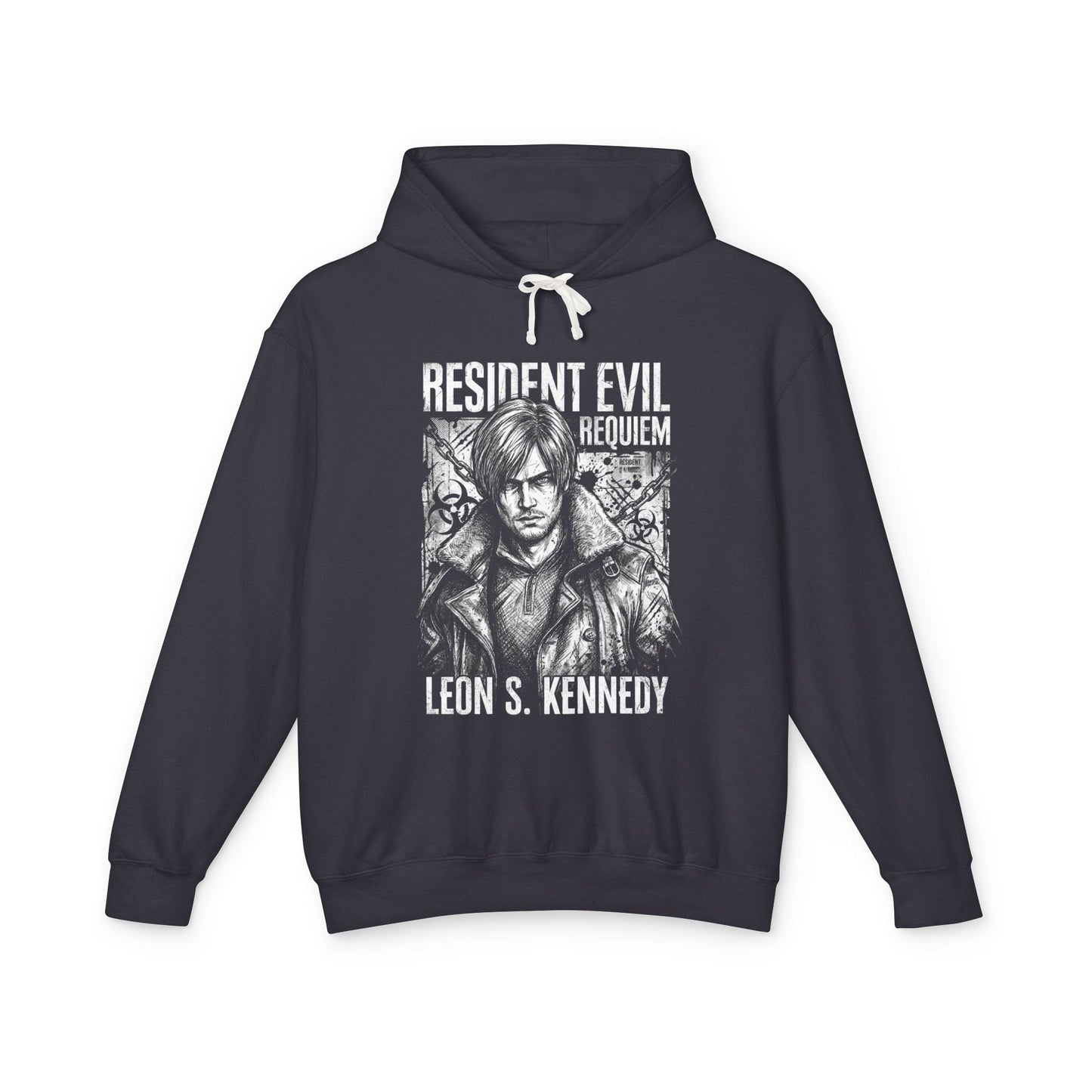 Leon S Kennedy Resident Evil Requiem BW Deisgn Unisex Premium Hoodie