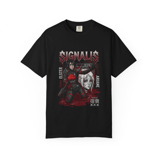 Signalis Surreal Retrotech World Nightmarish Creatures Design Premium T-Shirt