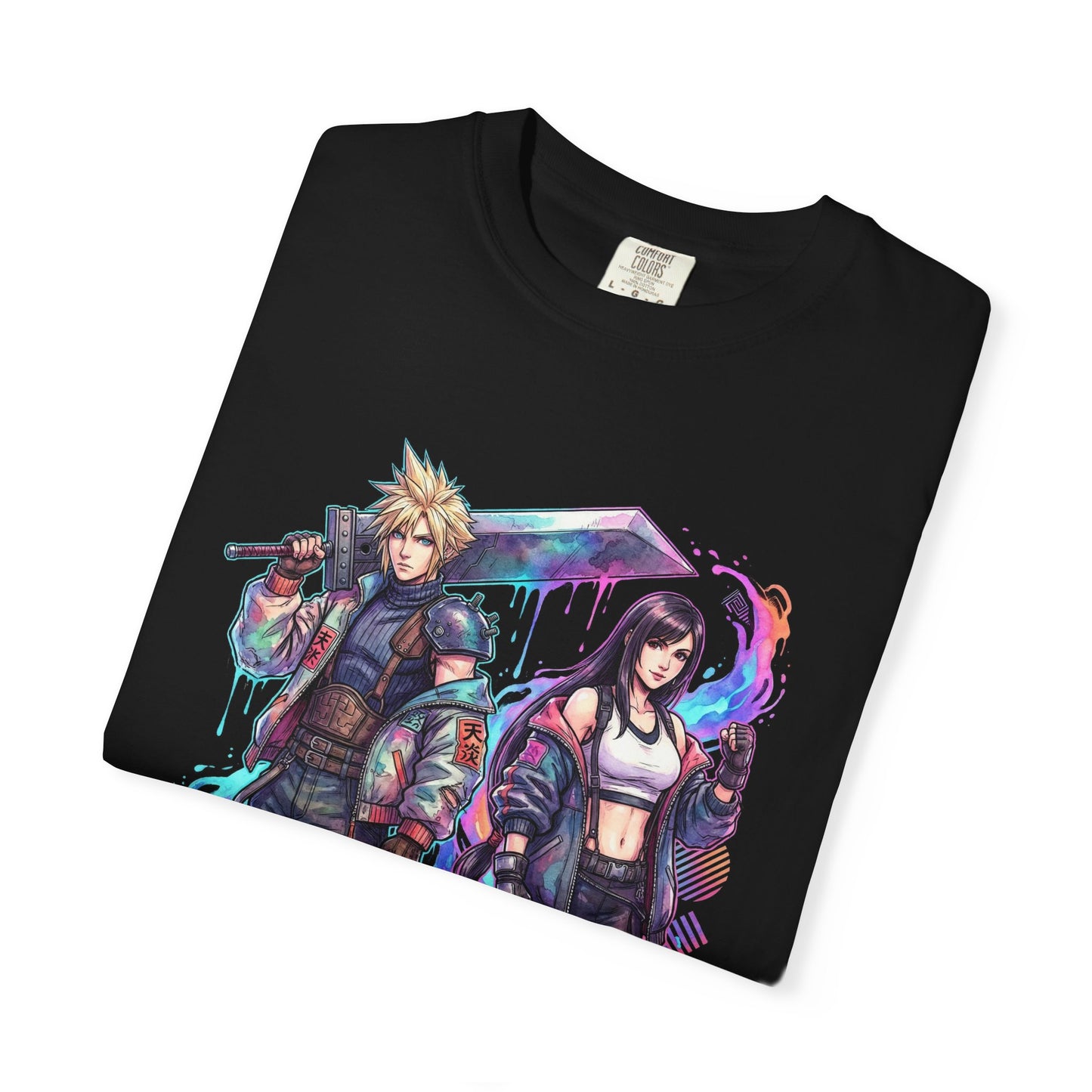 Final Fantasy 7 Tifa Lockhart and Cloud Strife Iconic Duo Design Premium T-Shirt