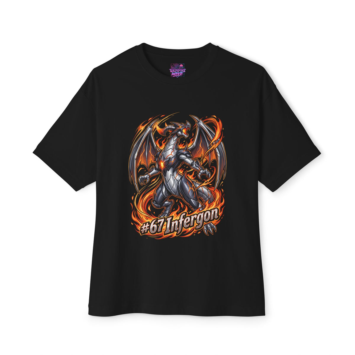 Infergon Aniimo Elemental Burst Creature Art - Oversized Premium Tee