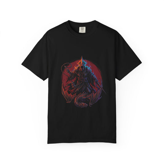 Witch-king of Angmar Fan Art – Black Mantle Crown Gleaming Eyes Design Premium T-Shirt