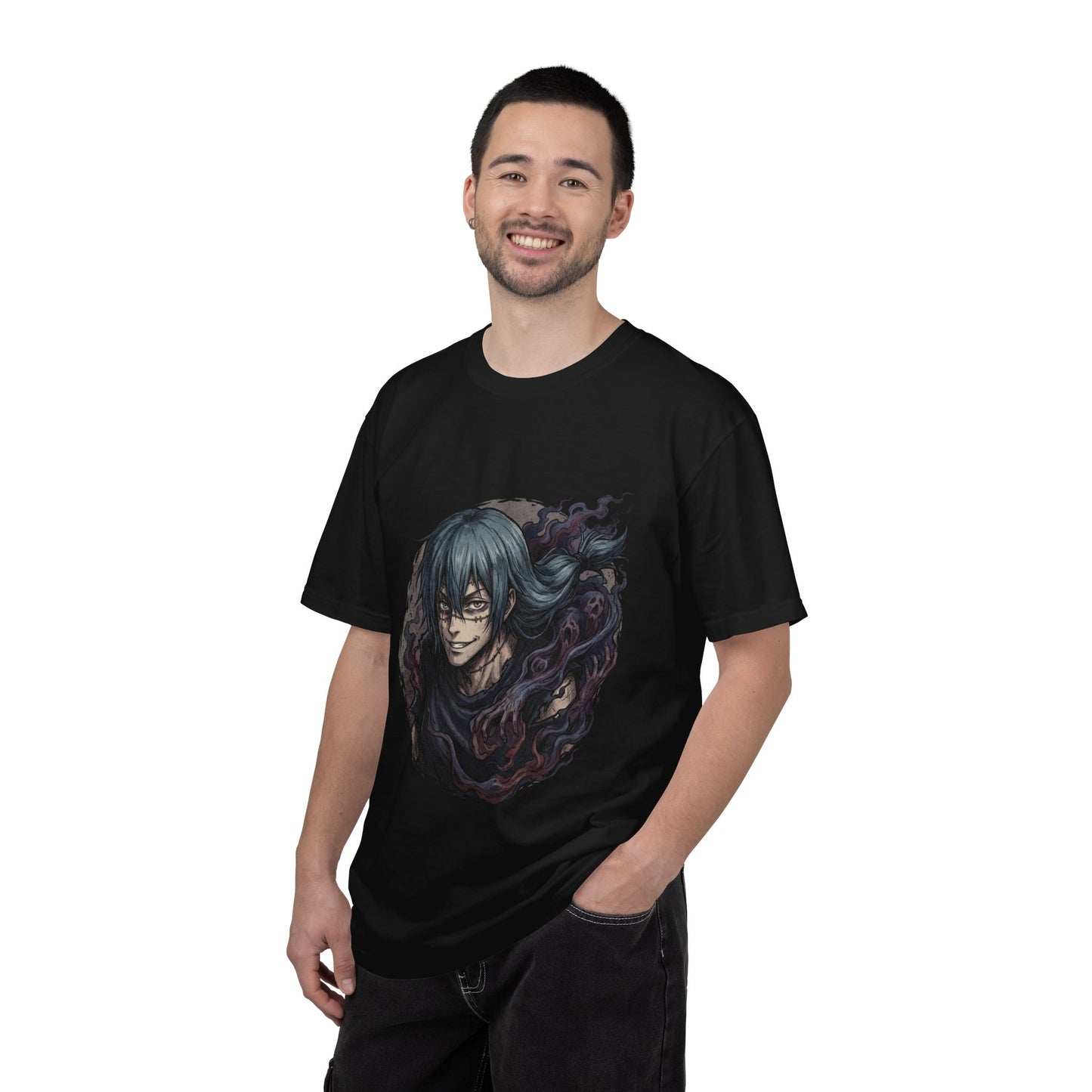 Jujutsu Kaisen Mahito Patchwork Stitches Grey Hair Design Premium T-Shirt
