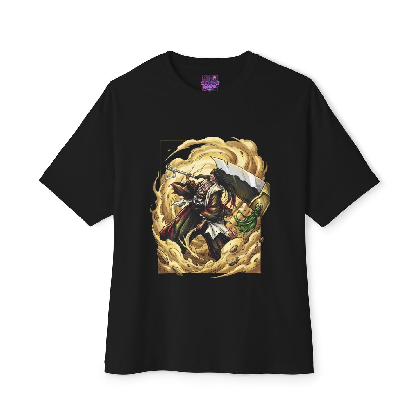 Shikai Kenpachi Zaraki Bleach Eyepatch Grin Warrior Portrait Premium Oversized Unisex T-Shirt