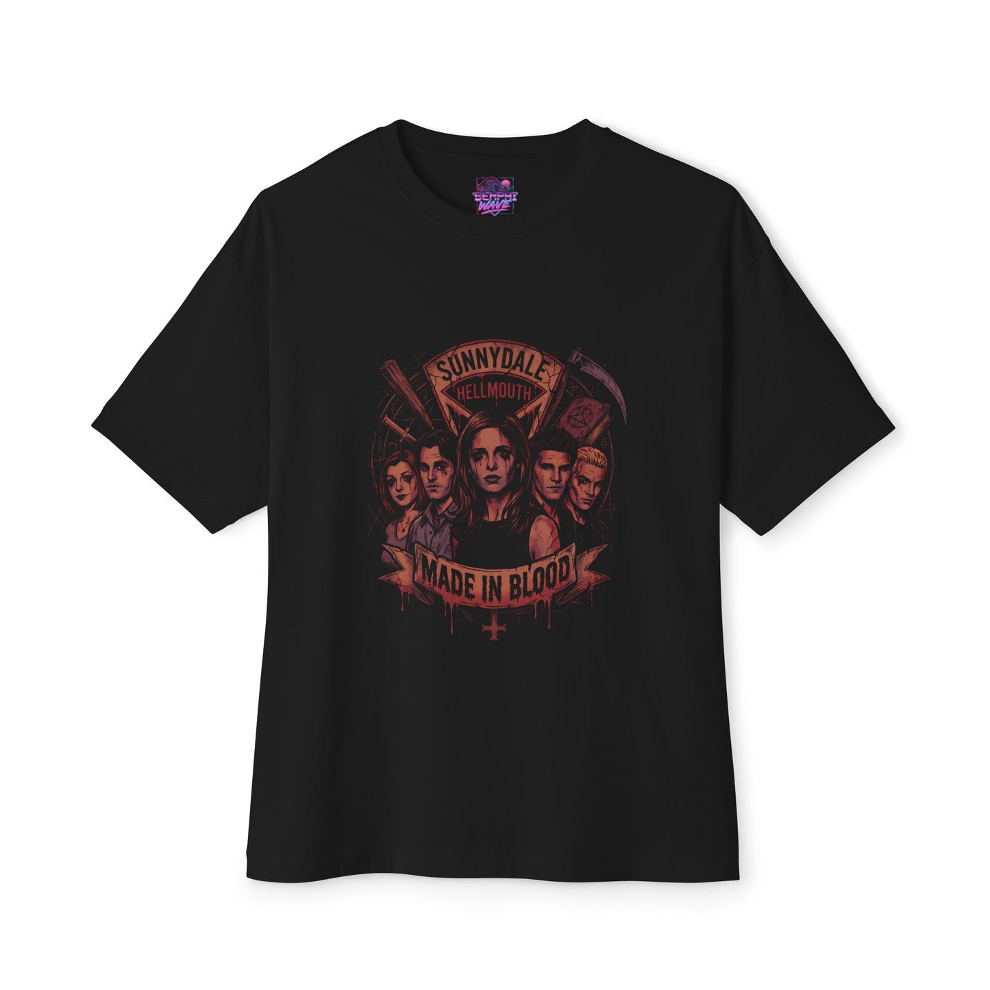 Buffy Summers Leather Jacket Hero – 90s Slayer Queen Premium Oversized Unisex T-Shirt
