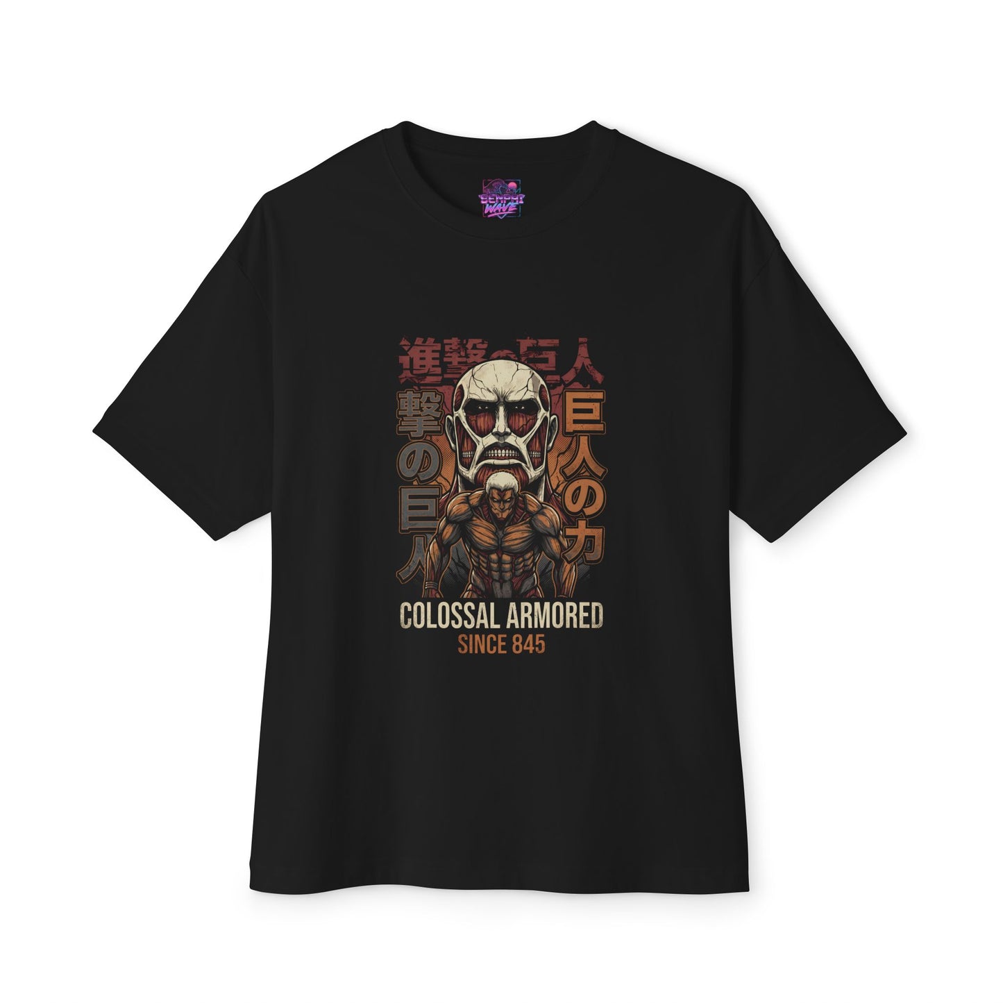 Attack on Titan Colossal And Armored Titans Anime Manga Graphic Tee Premium Oversized Unisex T-Shirt