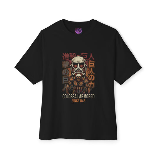 Attack on Titan Colossal And Armored Titans Anime Manga Graphic Tee Premium Oversized Unisex T-Shirt