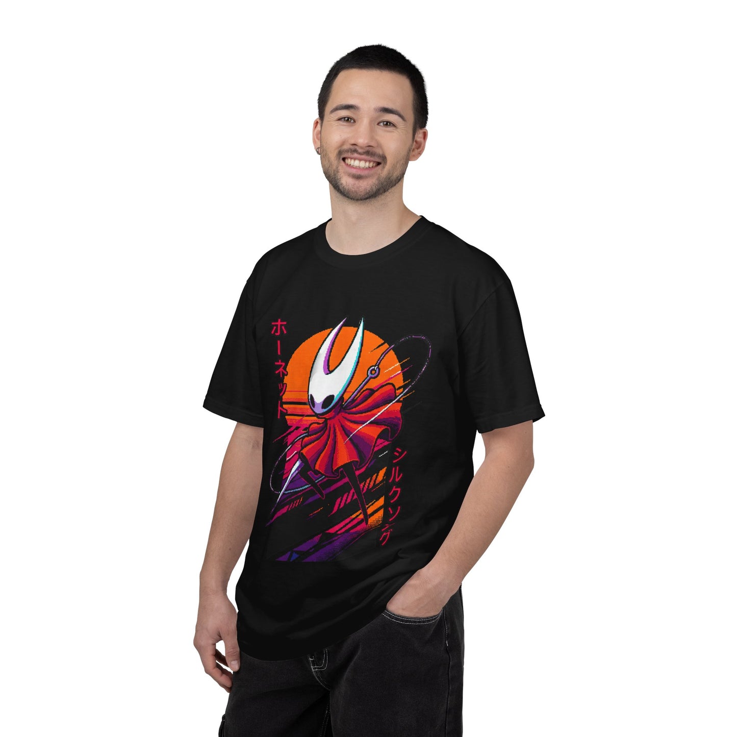 Hornet Silksong Vaporwave – Neon Needle Princess Premium T-Shirt