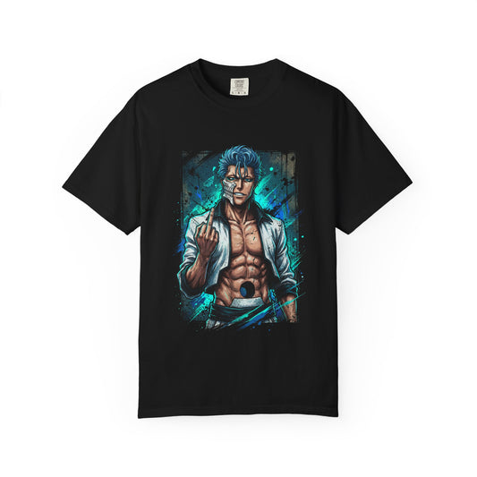 Blue Haired Panther Warrior Hollow Mask Sexta Rank Claw Strike Fan Art Portrait Premium T-Shirt