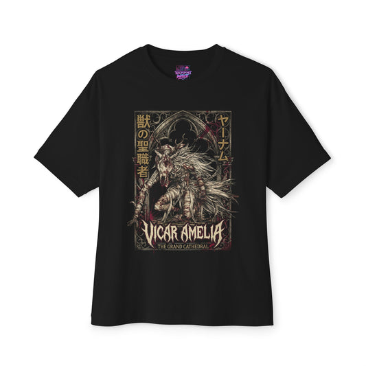 Bloodborne Vicar Amelia Cleric Beast Transformation Boss Design Premium Oversized Unisex T-Shirt