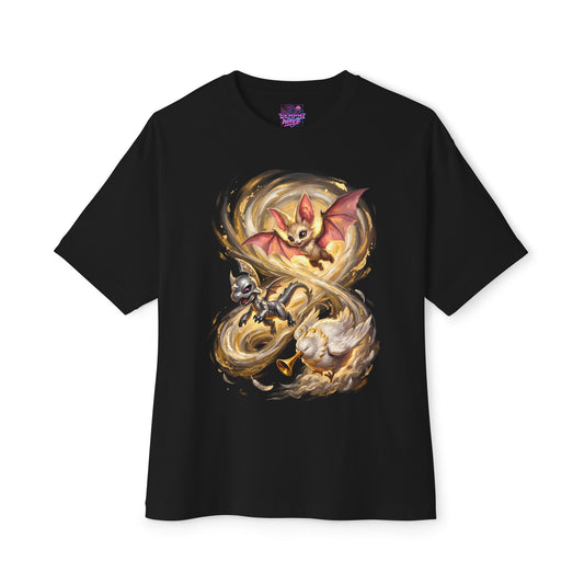 Aniimo Wind Team Eko Helmwhelp Tubster Gold Oil Painting Art - Oversized Premium Tee