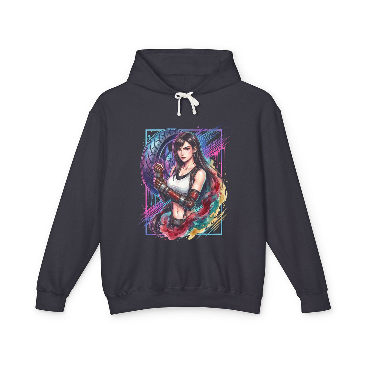 Final Fantasy VII Tifa Lockhart Black Skirt Boots Design Unisex Premium Hoodie