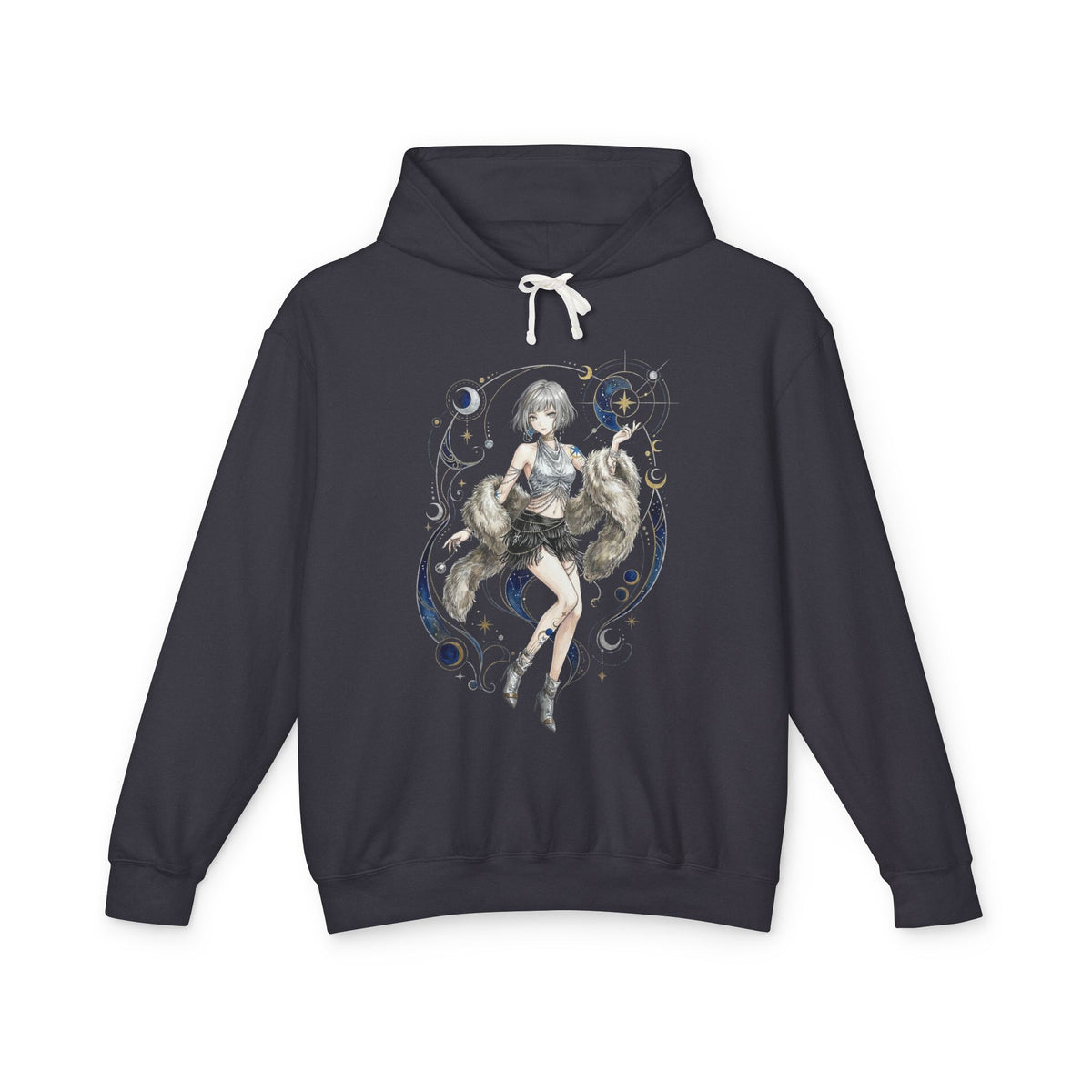 Reverse 1999 Mercuria Crescent Moons Starfield Fan Art Hoodie