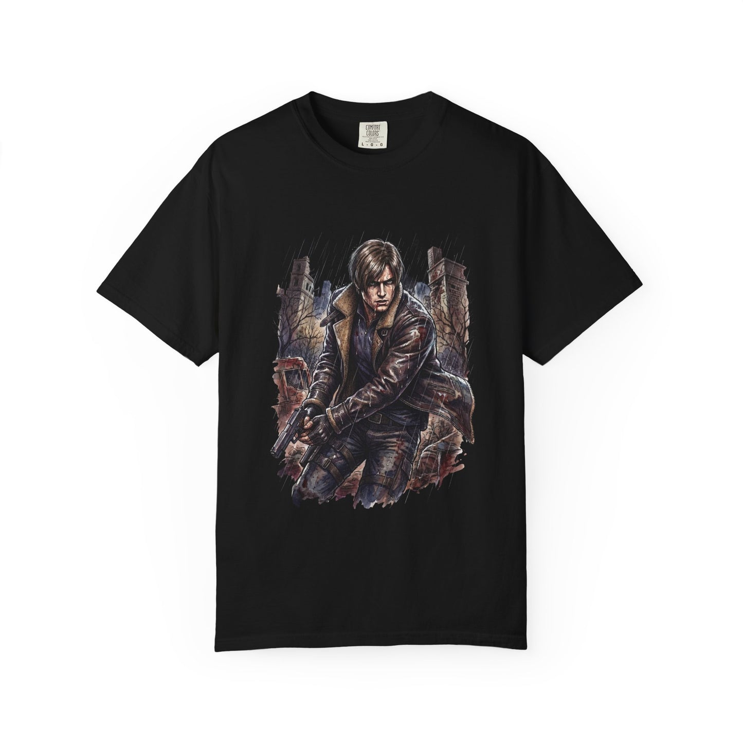 Resident Evil Requiem Leon Kennedy Raccoon City Guilt Portrait Premium T-Shirt
