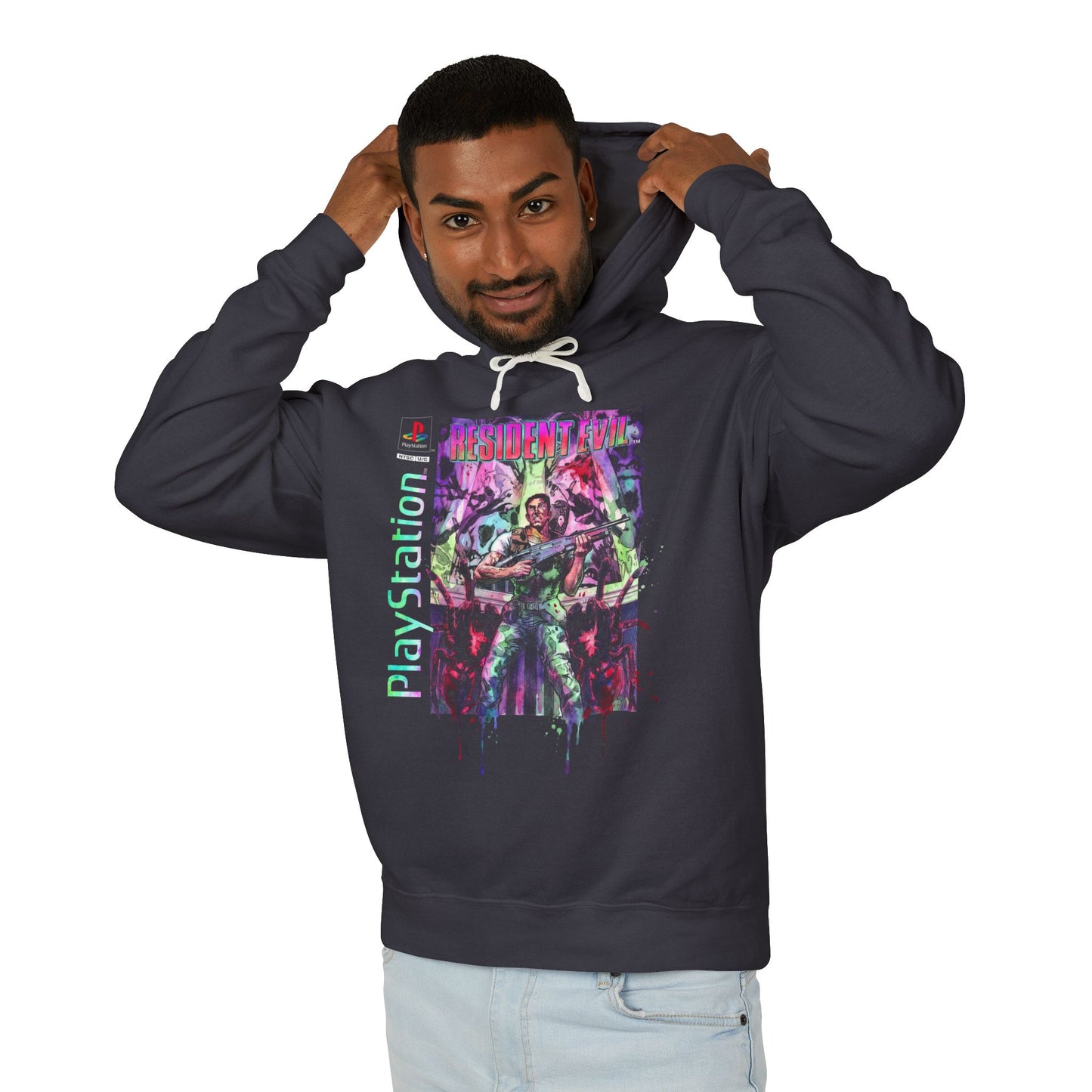 Resident Evil Director's Cut Retro Cover Art Classic PS1 Horror Design Unisex Premium Hoodie