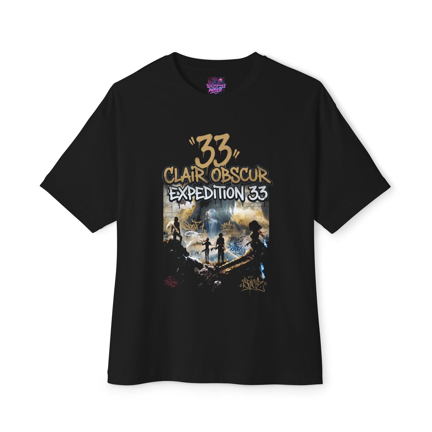 Golden Expedition 33: Red Gommage Street Fashion Legend Facing the Paintress Premium Oversized Unisex T-Shirt