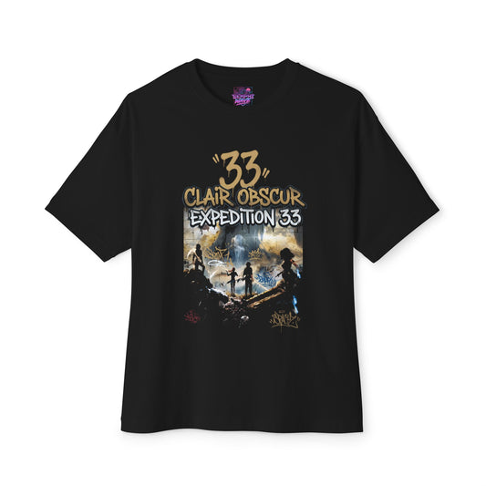 Golden Expedition 33: Red Gommage Street Fashion Legend Facing the Paintress Premium Oversized Unisex T-Shirt
