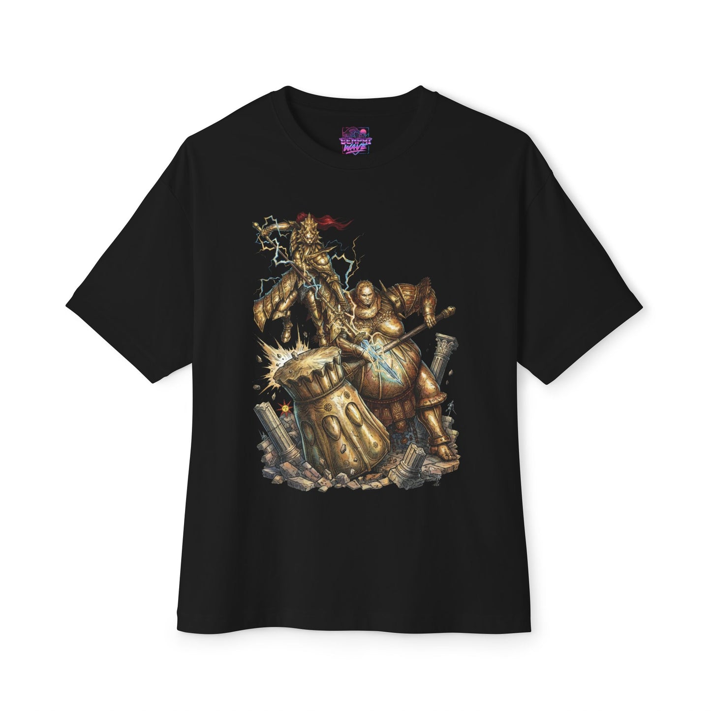 Ornstein Smough Golden Spear Hammer Battle Premium Oversized Unisex T-Shirt