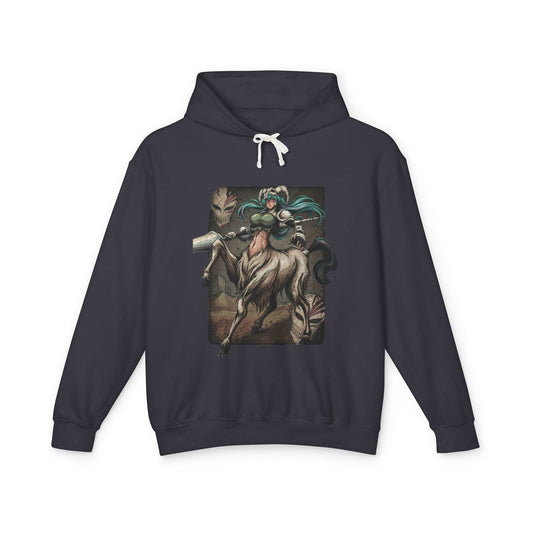 Curvaceous Espada Inspired Style – Long Wavy Green Hair Adult Form Art Unisex Premium Hoodie