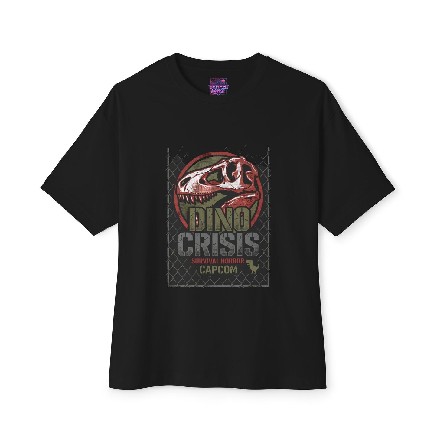 Dino Crisis: Velociraptor Pack Ambush Horror Premium Oversized Unisex T-Shirt