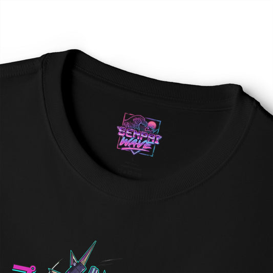 Zenless Zone Zero Pulchra Synthwave Fox Tail Fan Art Oversized T-Shirt