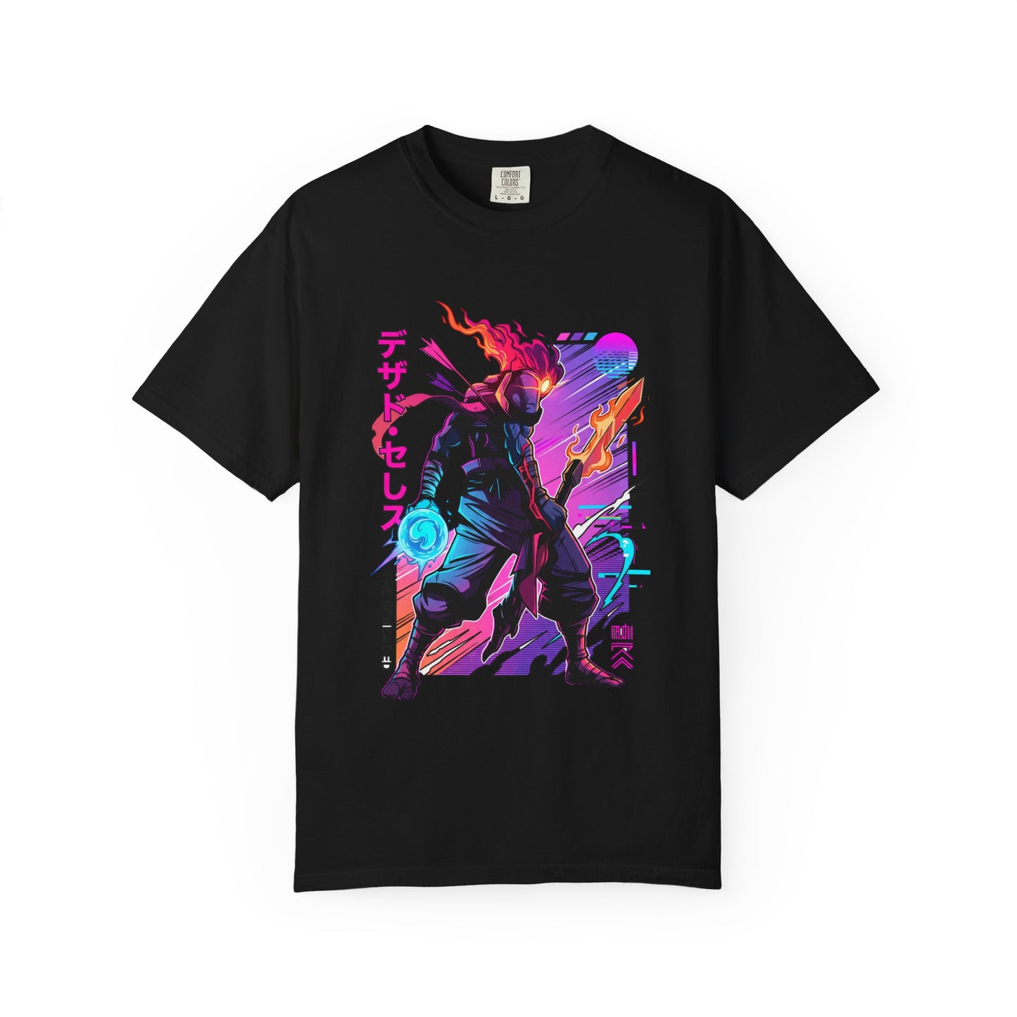 Dead Cells Beheaded Blueish Armor Red Scarf Retro Indie Premium T-Shirt