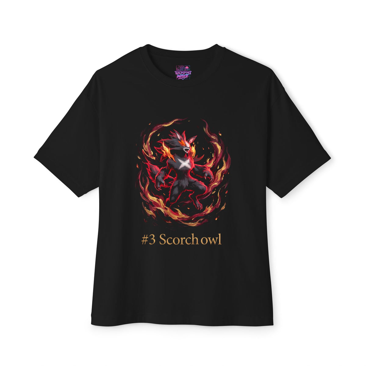 Scorchhowl Aniimo Crimson Oil Painting Creature Art - Oversized Premium Tee